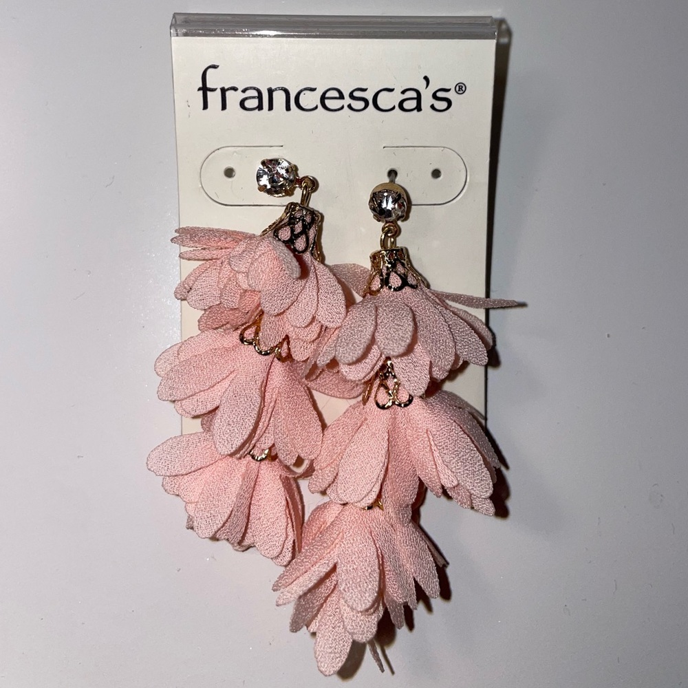 Flower Statement Dangly Earrings